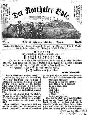Rottaler Bote Freitag 1. Januar 1875