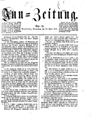 Inn-Zeitung Donnerstag 30. April 1874