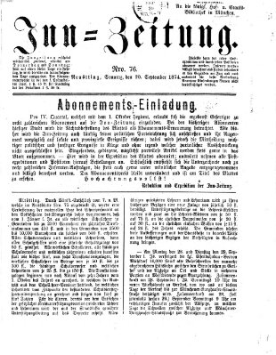 Inn-Zeitung Sonntag 20. September 1874