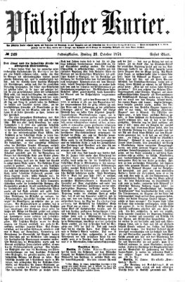 Pfälzischer Kurier Freitag 23. Oktober 1874