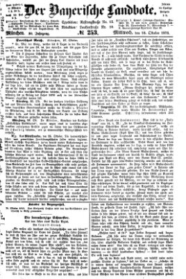 Der Bayerische Landbote Mittwoch 28. Oktober 1874