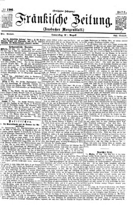 Fränkische Zeitung (Ansbacher Morgenblatt) Donnerstag 20. August 1874