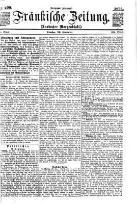 Fränkische Zeitung (Ansbacher Morgenblatt) Dienstag 29. September 1874