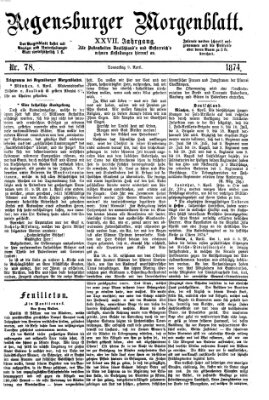 Regensburger Morgenblatt Donnerstag 9. April 1874
