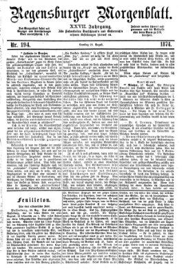 Regensburger Morgenblatt Samstag 29. August 1874