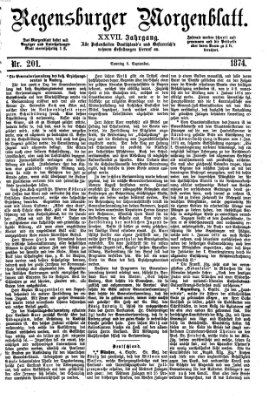 Regensburger Morgenblatt Sonntag 6. September 1874