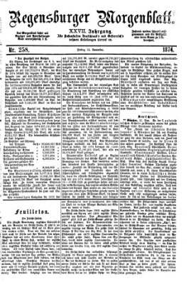 Regensburger Morgenblatt Freitag 13. November 1874