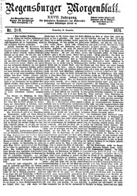 Regensburger Morgenblatt Donnerstag 26. November 1874