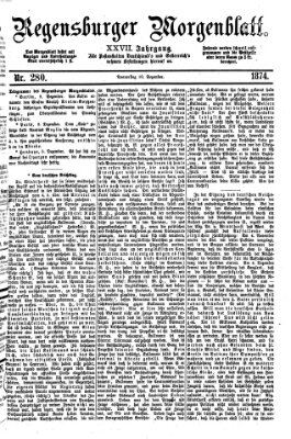 Regensburger Morgenblatt Donnerstag 10. Dezember 1874
