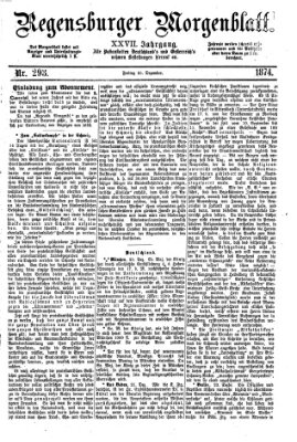 Regensburger Morgenblatt Freitag 25. Dezember 1874