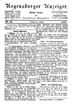Regensburger Anzeiger Sonntag 25. Januar 1874