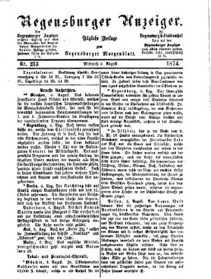 Regensburger Anzeiger Mittwoch 5. August 1874