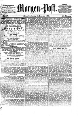 Morgenpost Dienstag 29. September 1874