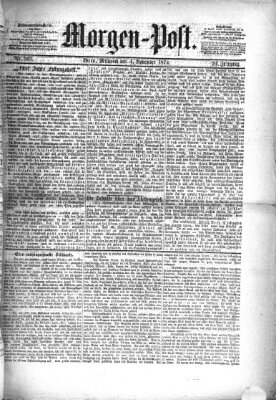 Morgenpost Mittwoch 4. November 1874