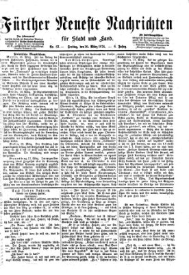Fürther neueste Nachrichten für Stadt und Land (Fürther Abendzeitung) Freitag 20. März 1874
