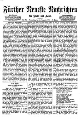 Fürther neueste Nachrichten für Stadt und Land (Fürther Abendzeitung) Donnerstag 10. Dezember 1874