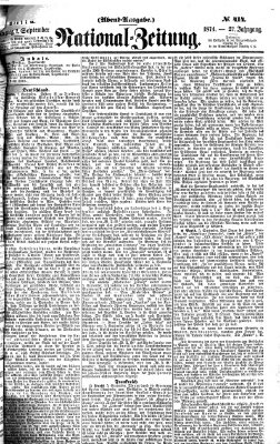 Nationalzeitung Montag 7. September 1874