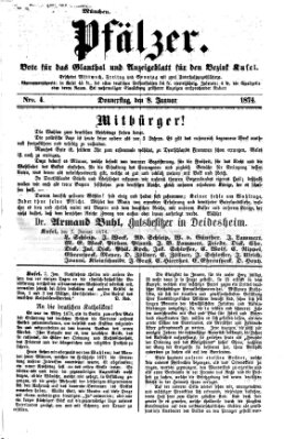 Pfälzer Donnerstag 8. Januar 1874