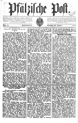 Pfälzische Post Samstag 24. Januar 1874