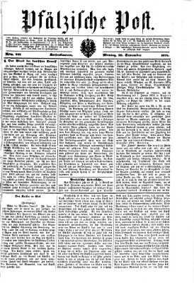 Pfälzische Post Montag 28. September 1874