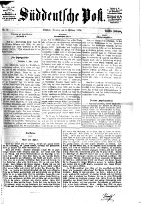 Süddeutsche Post Sonntag 8. Februar 1874