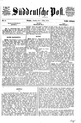 Süddeutsche Post Samstag 7. März 1874