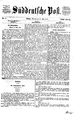 Süddeutsche Post Mittwoch 25. März 1874