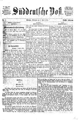 Süddeutsche Post Mittwoch 8. April 1874