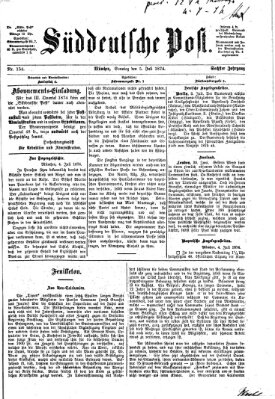 Süddeutsche Post Sonntag 5. Juli 1874