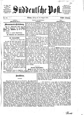 Süddeutsche Post Freitag 28. August 1874