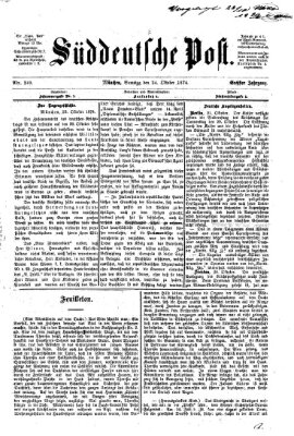 Süddeutsche Post Samstag 24. Oktober 1874