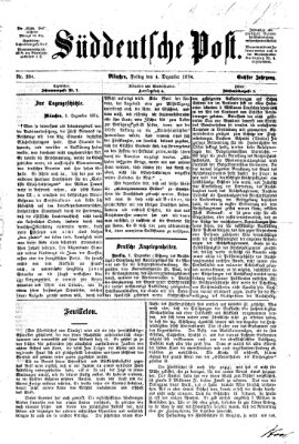 Süddeutsche Post Freitag 4. Dezember 1874