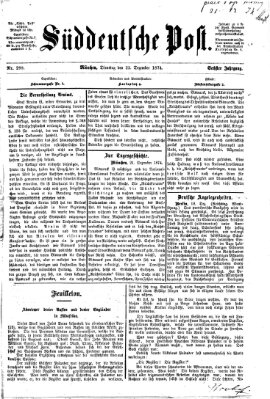 Süddeutsche Post Dienstag 22. Dezember 1874