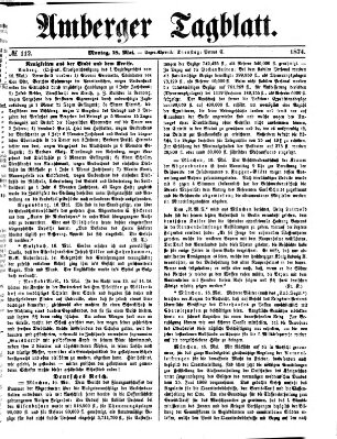 Amberger Tagblatt Montag 18. Mai 1874