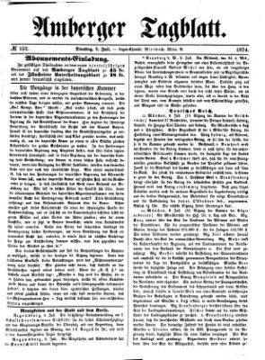 Amberger Tagblatt Dienstag 7. Juli 1874