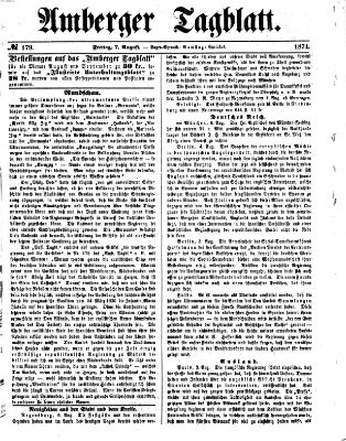 Amberger Tagblatt Freitag 7. August 1874