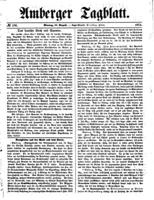 Amberger Tagblatt Montag 17. August 1874