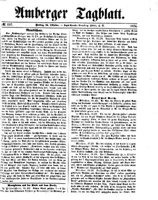 Amberger Tagblatt Freitag 16. Oktober 1874