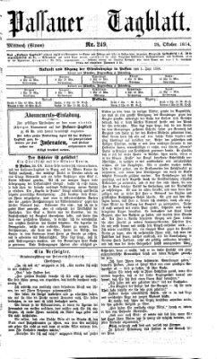 Passauer Tagblatt Mittwoch 28. Oktober 1874