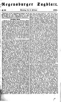 Regensburger Tagblatt Sonntag 1. Februar 1874