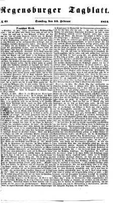 Regensburger Tagblatt Samstag 14. Februar 1874