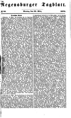 Regensburger Tagblatt Montag 23. März 1874
