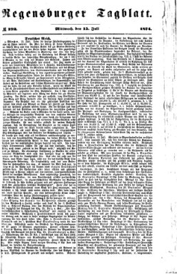 Regensburger Tagblatt Mittwoch 15. Juli 1874