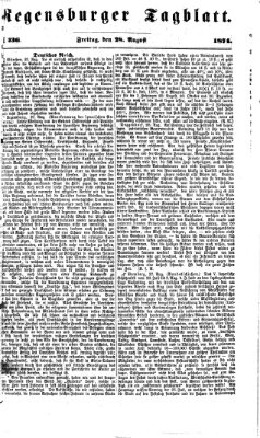 Regensburger Tagblatt Freitag 28. August 1874