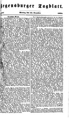Regensburger Tagblatt Montag 14. Dezember 1874