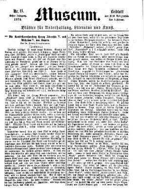 Museum (Süddeutscher Telegraph) Donnerstag 5. Februar 1874