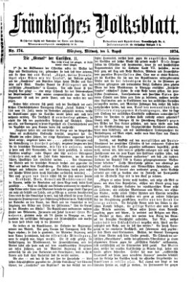 Fränkisches Volksblatt Mittwoch 5. August 1874