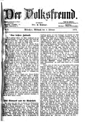 Der Volksfreund Mittwoch 4. Februar 1874