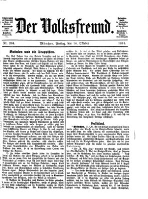 Der Volksfreund Freitag 16. Oktober 1874