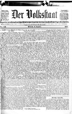 Der Volksstaat Mittwoch 16. Dezember 1874